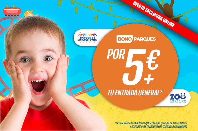 Tu Bono Parques 1 Parque por 5€ + tu entrada general